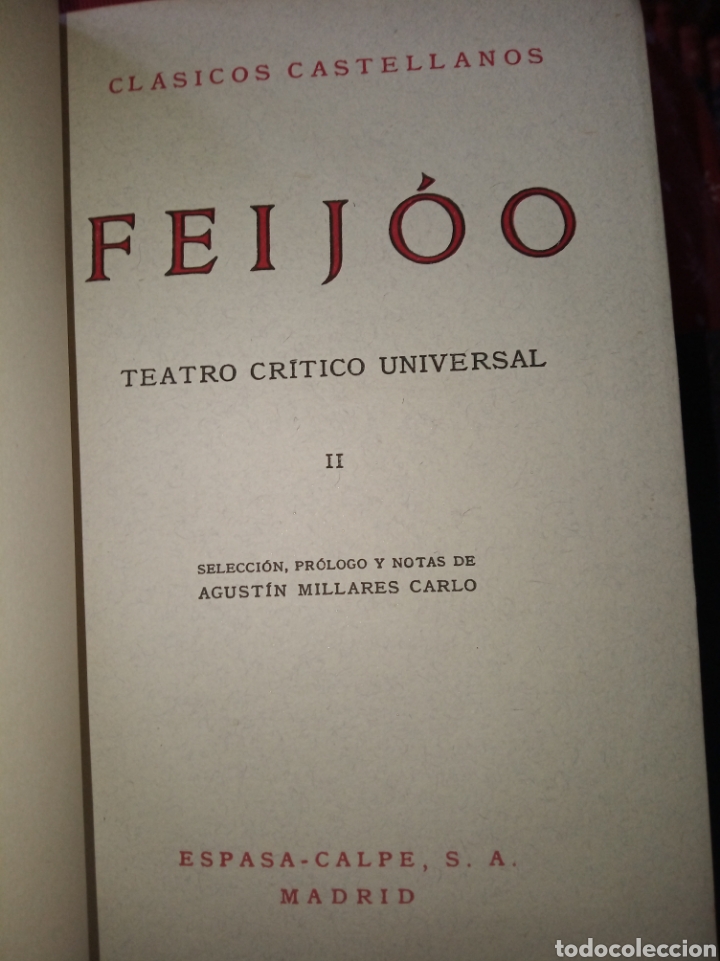 Libros de segunda mano: Teatro cr&iacute;tico universal. Feijoo - Foto 5