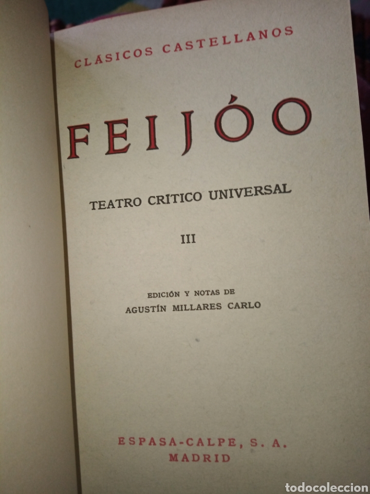 Libros de segunda mano: Teatro cr&iacute;tico universal. Feijoo - Foto 6