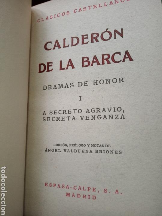 Libros de segunda mano: Dramas de honor. Calder&oacute;n de la Barca - Foto 3