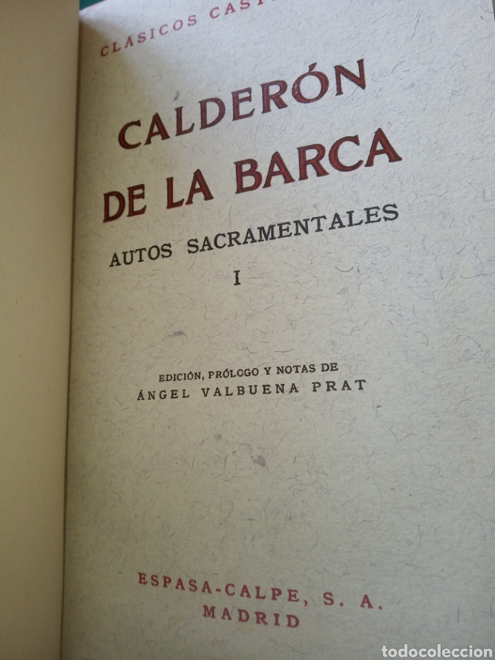 Libros de segunda mano: Autos sacramentales. Calder&oacute;n de la Barca - Foto 3