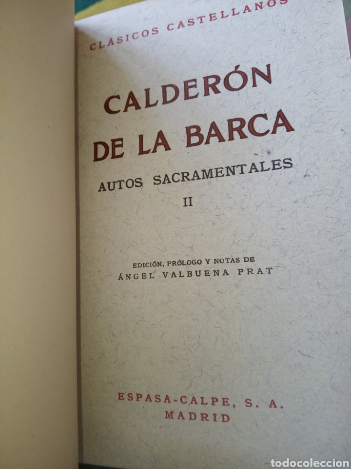 Libros de segunda mano: Autos sacramentales. Calder&oacute;n de la Barca - Foto 4