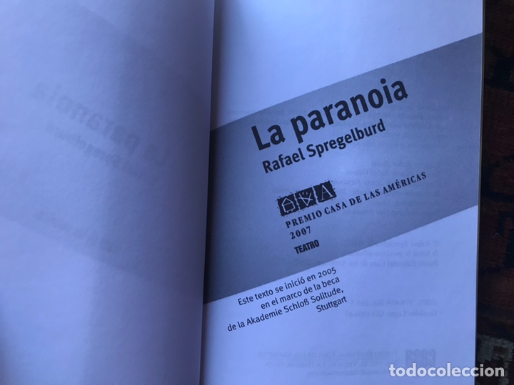 Libros de segunda mano: La paranoia. Rafael Spregelburg. Como nuevo - Foto 4
