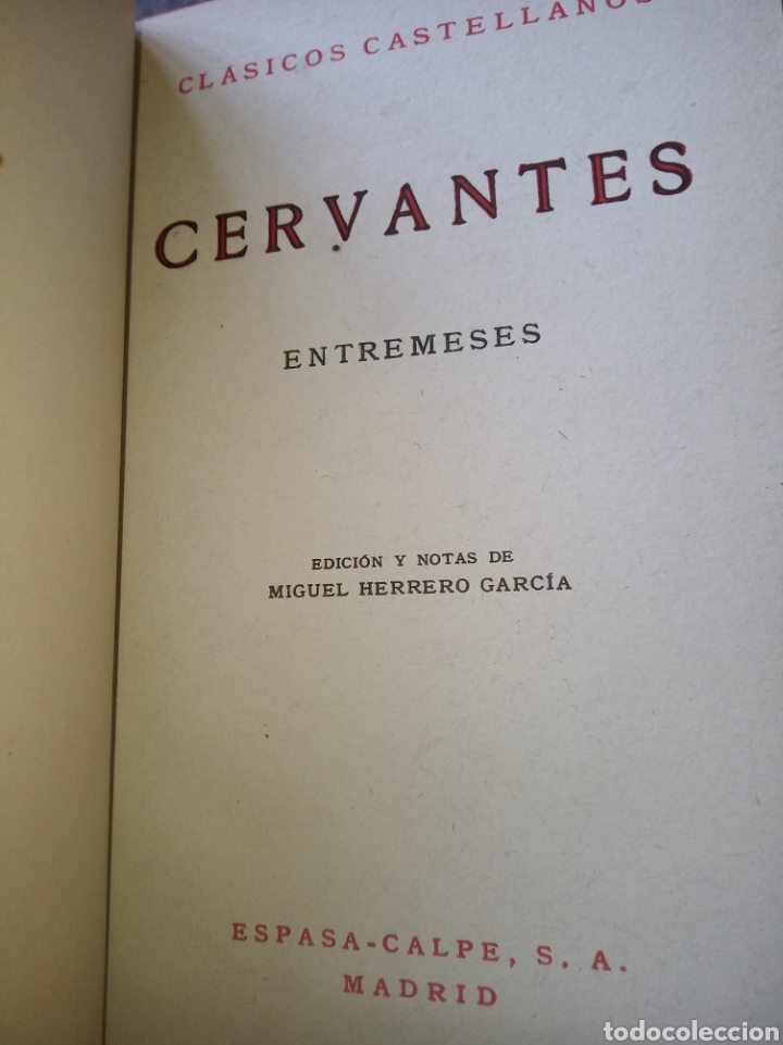 Libros de segunda mano: Entremeses. Cervantes - Foto 5