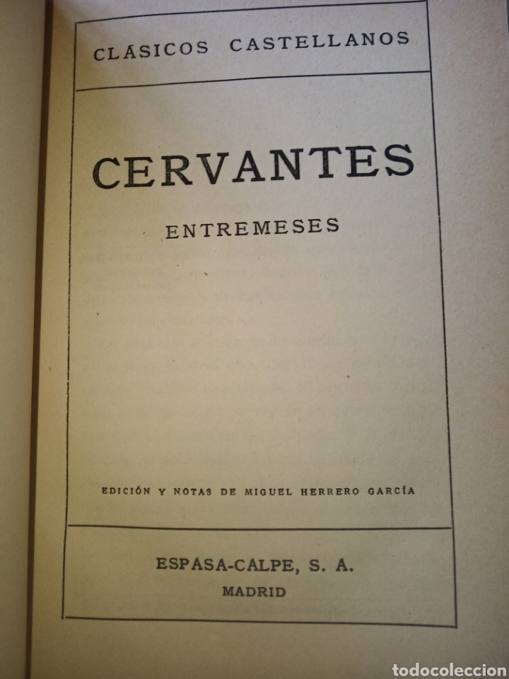 Libros de segunda mano: Entremeses. Cervantes - Foto 6