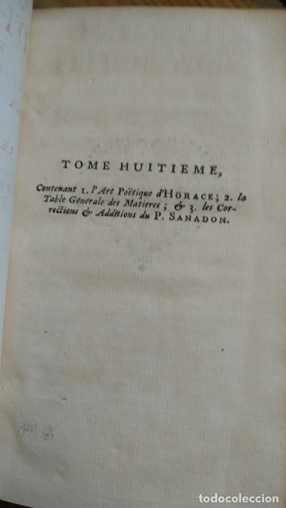 Libros de segunda mano: Antiguo libro de 1735 de Horacio, Impreso en amsterdam, En franc&eacute;s. - Foto 4