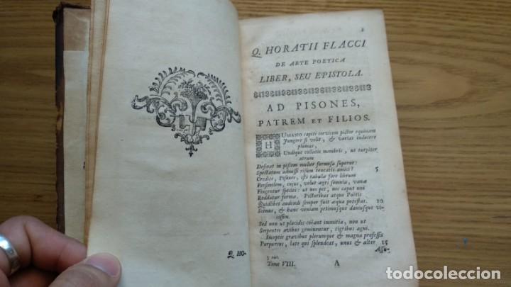 Libros de segunda mano: Antiguo libro de 1735 de Horacio, Impreso en amsterdam, En franc&eacute;s. - Foto 5