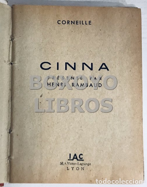 Libros de segunda mano: CORNEILLE. Cinna. Present&eacute; par Henri Rambaud - Foto 2