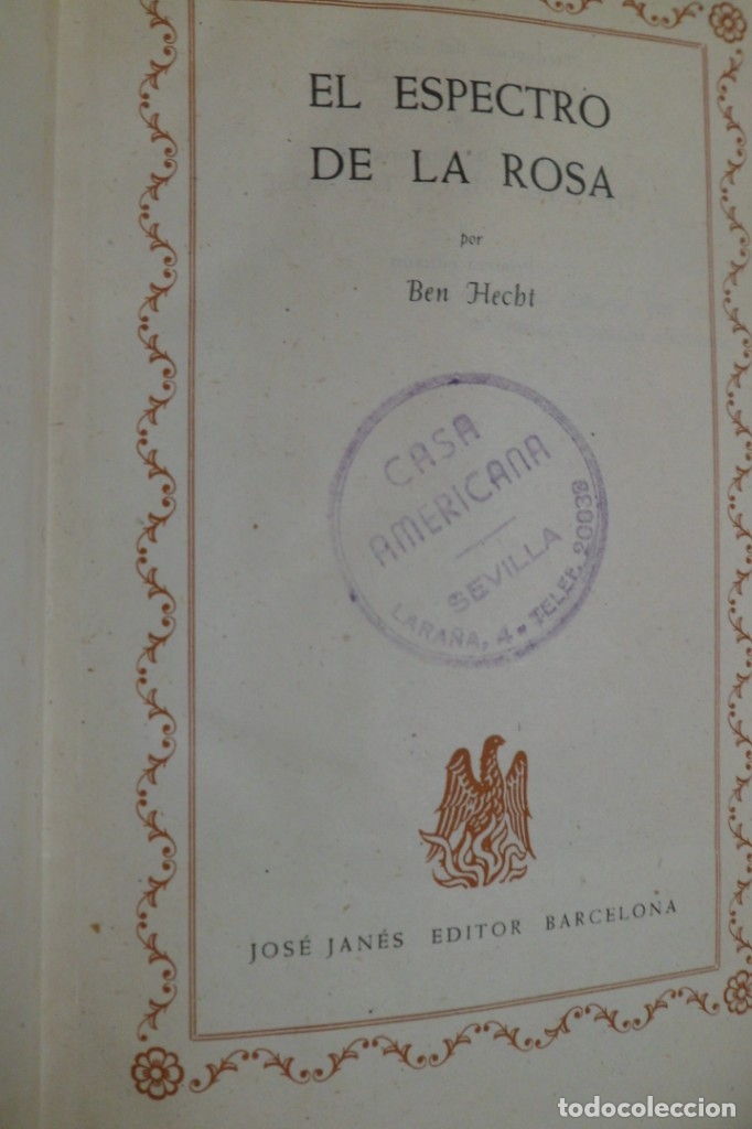 Libros de segunda mano: EL ESPECTRO DE LA ROSA. BEN HECHT - Foto 2