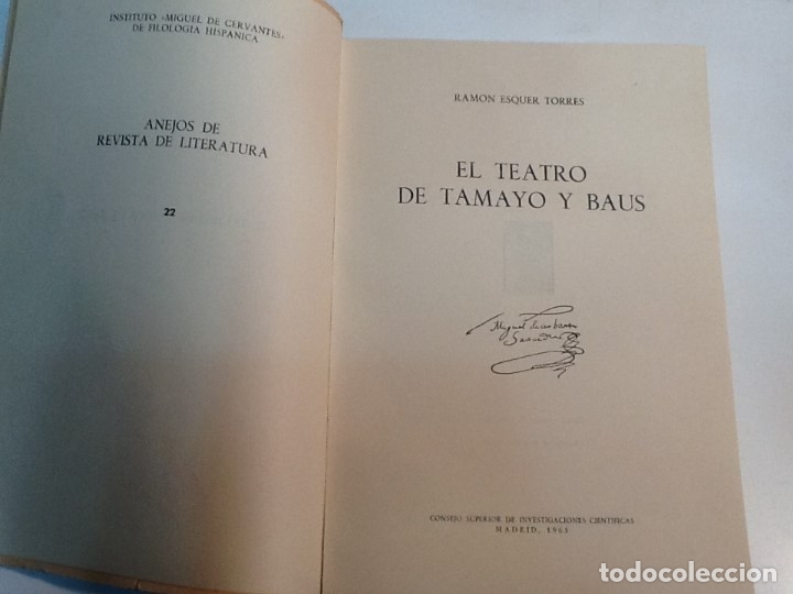 Libros de segunda mano: RAMON ESQUER TORRES ... EL TEATRO DE TAMAYO Y BAUS ... - Foto 2