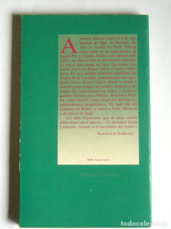 Libros de segunda mano: EL TEATRO Y SU DOBLE - ANTONIN ARTAUD - Foto 2