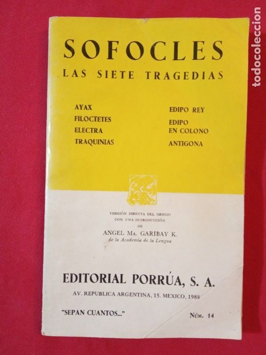 Libros de segunda mano: Sofocles .Las Siete Tragedias. - Foto 1