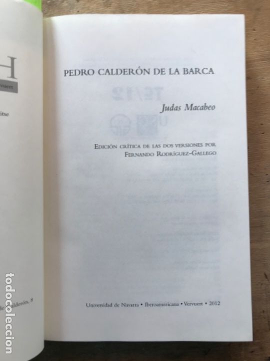 Libros de segunda mano: JUDAS MACABEO. PEDRO CALDER&Oacute;N DE LA BARCA. - Foto 2
