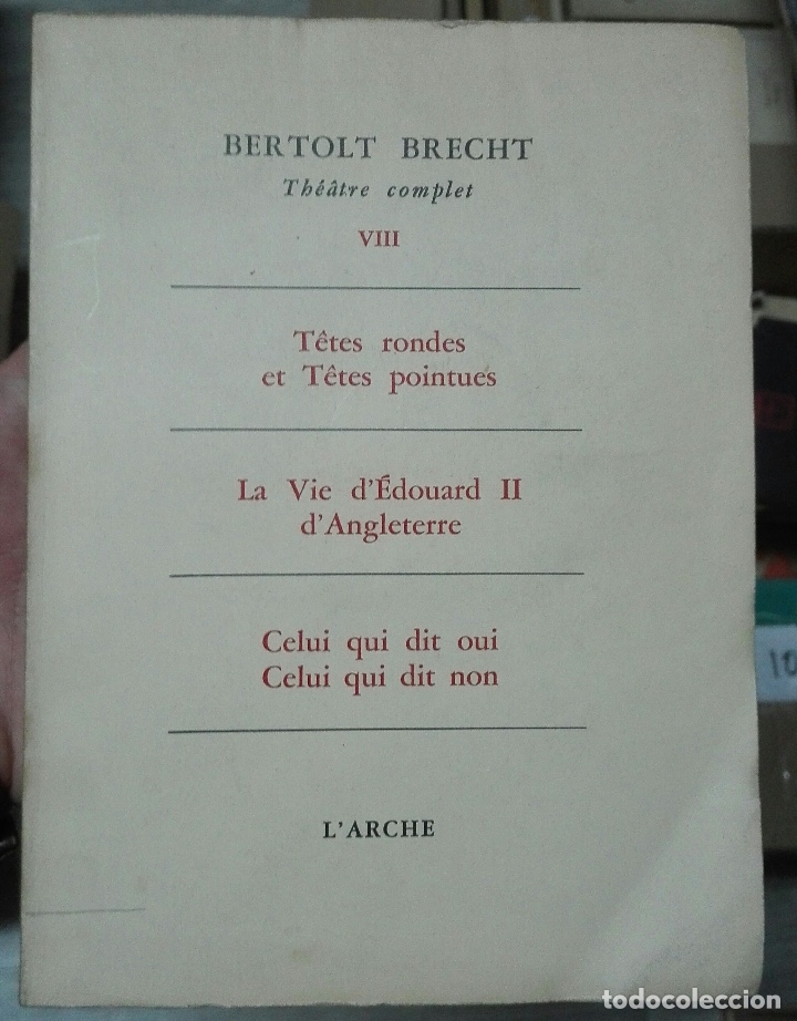 Libros de segunda mano: Bertolt Brecht. Th&eacute;&acirc;tre complet VIII. - Foto 1