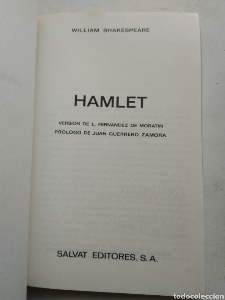Libros de segunda mano: HAMLET/WILLIAM SHAKESPEARE - Foto 2