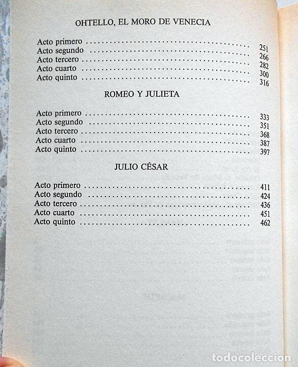 Libros de segunda mano: Tragedias - William Shakespeare- Hamlet/ Macbeth/ El rey Lear/ Othello/ Romeo y Julieta/ Julio C&eacute;sar - Foto 4