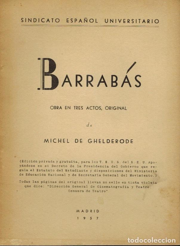 Libros de segunda mano: BARRAB&Aacute;S - Foto 1