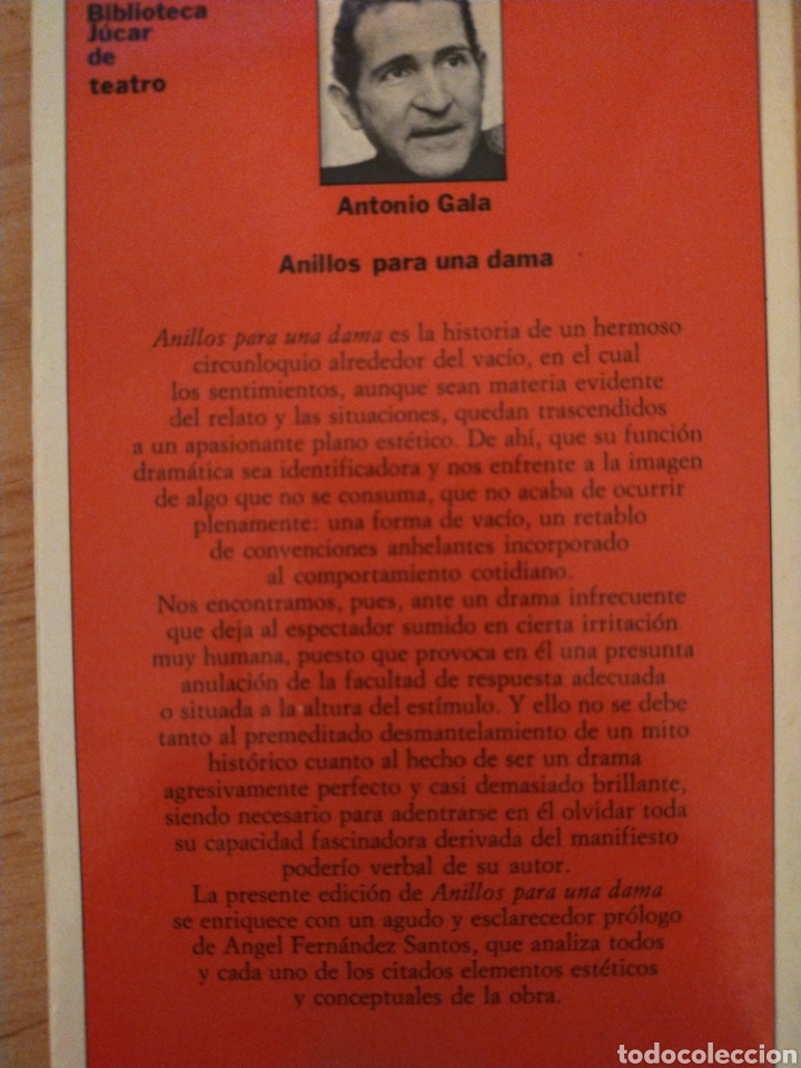 Libros de segunda mano: Anillos para una dama. Antonio Gala. - Foto 2