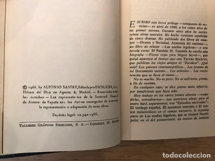 Libros de segunda mano: ALFONSO SASTRE - TEATRO SELECTO - 1966 - Foto 2