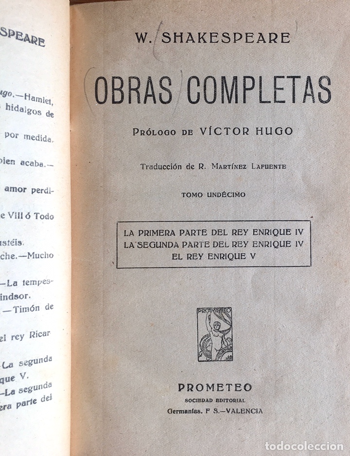 Libros de segunda mano: W. Shakespeare. Obras completas. Tres obras - Foto 1