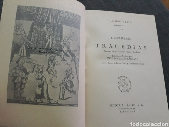 Libros de segunda mano: CL&Aacute;SICOS EXITO N&deg; 10 . TRAGEDIAS SHAKESPEARE - Foto 2