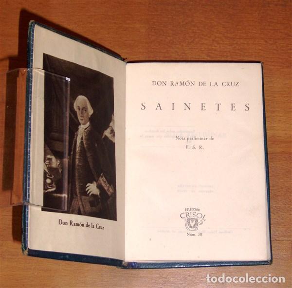 Libros de segunda mano: CRUZ, Ram&oacute;n de la. Sainetes (Crisol ; 58) - Foto 2
