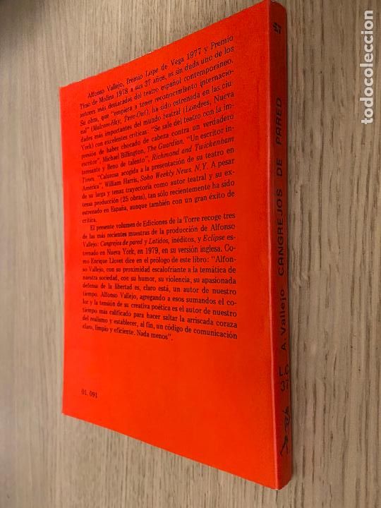 Libros de segunda mano: CANGREJOS DE PARED- LATIDOS - ECLIPSE - ALFONSO VALLEJO - Foto 8