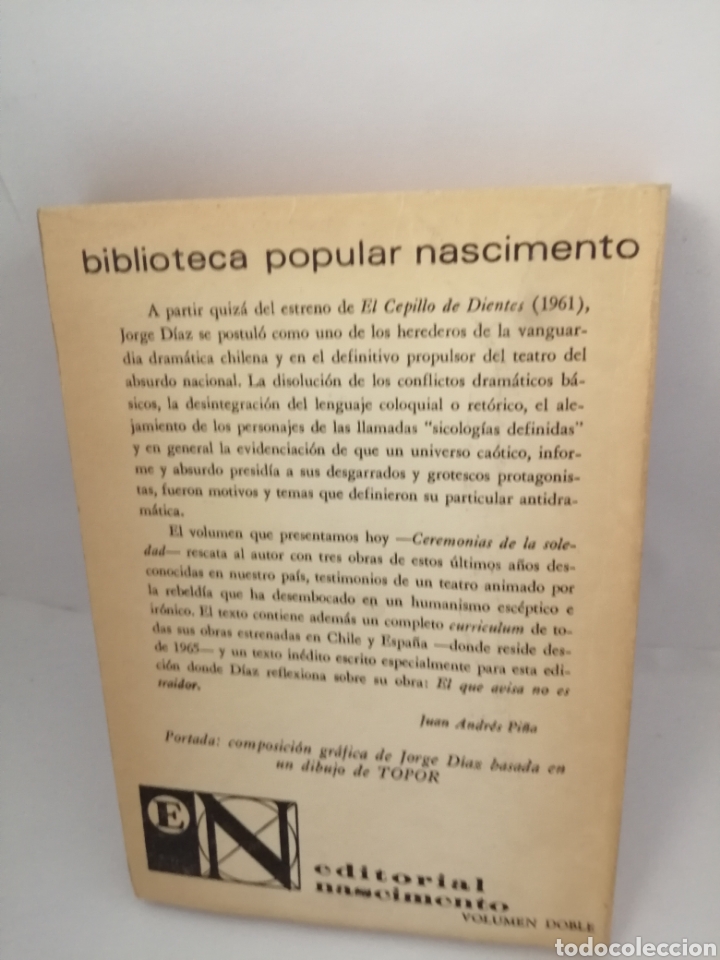 Libros de segunda mano: Teatro, Ceremonias de la Soledad de Jorge Diaz - Foto 2