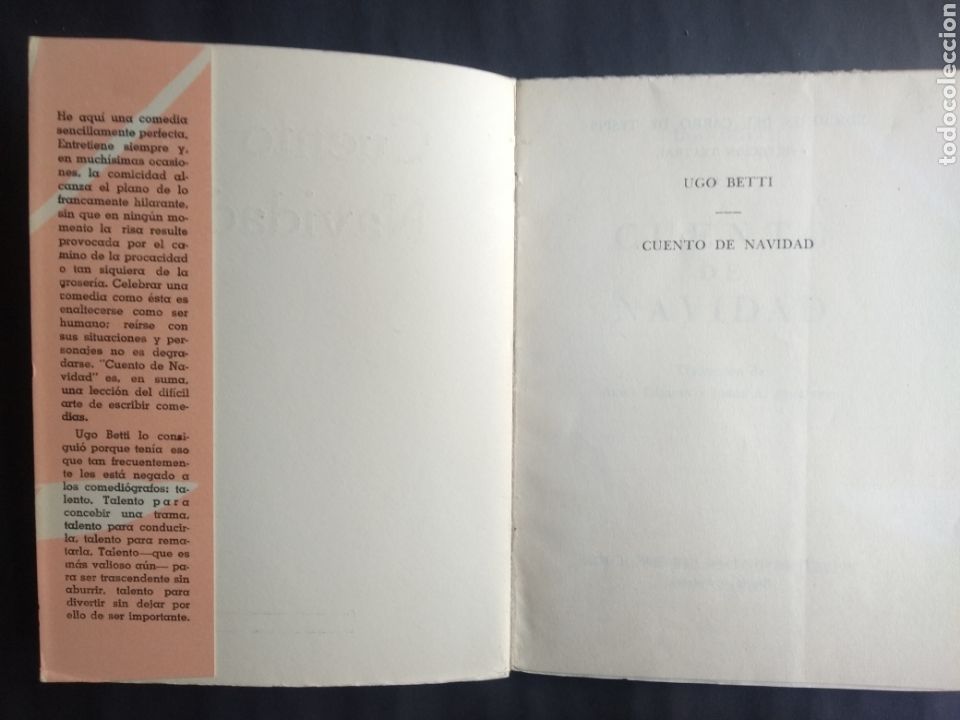 Libros de segunda mano: Cuento de Navidad - Ugo Betti (Ed. Carro de Tespis, 1959) - Foto 2