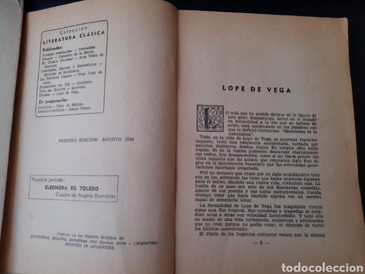 Libros de segunda mano: Dramas - Lope de Vega (1940, 1&ordf; ed.) - Foto 3