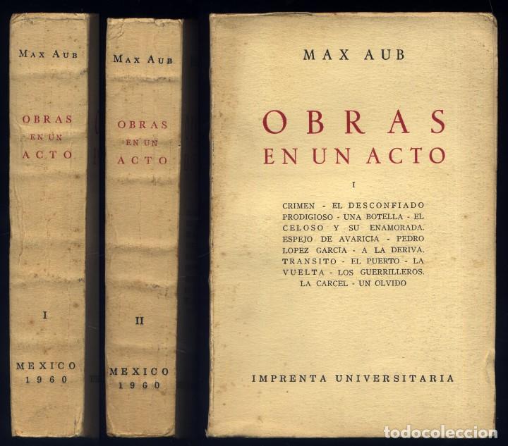 Libros de segunda mano: AUB, Max. Obras en un acto. I y II. 1960. - Foto 1