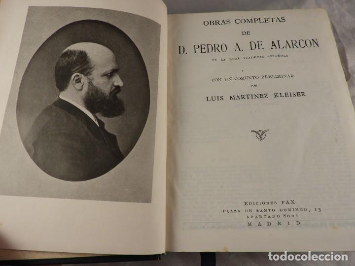 Libros de segunda mano: LIBRO OBRAS COMPLETAS DE ALARCON EDICIONES FAX 1943 - Foto 3