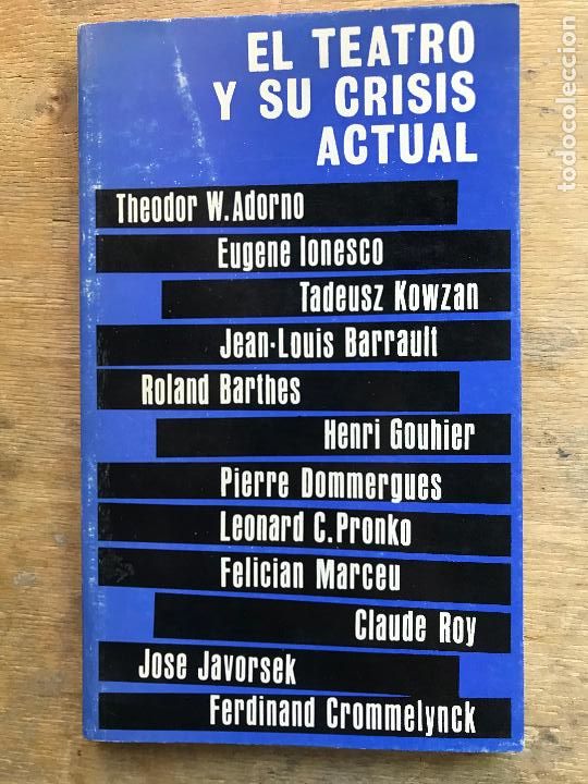 Livres d'occasion: EL TEATRO Y SU CRISIS ACTUAL. VARIOS AUTORES.