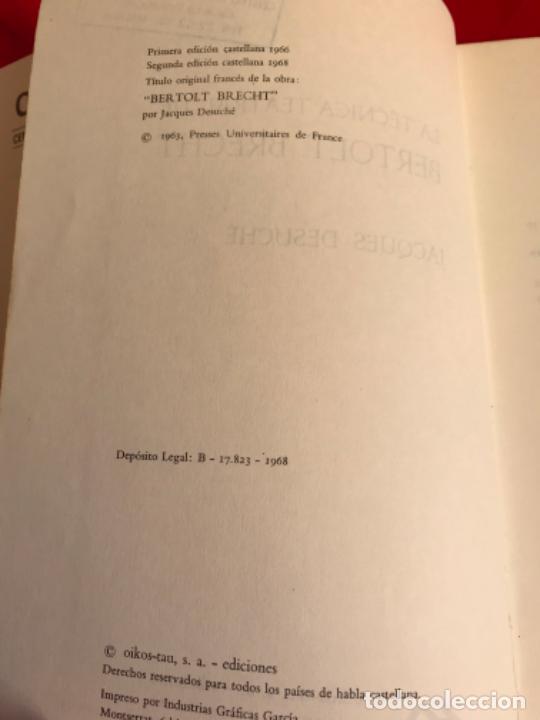 Libros de segunda mano: La t&eacute;cnica teatral de Bertolt Brecht. Jacques Desuch&eacute; - Foto 3