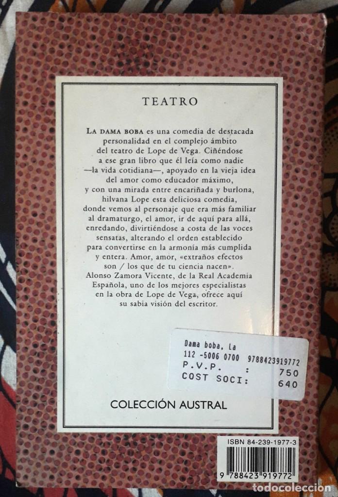 Libros de segunda mano: Lope de Vega . La dama boba - Foto 2