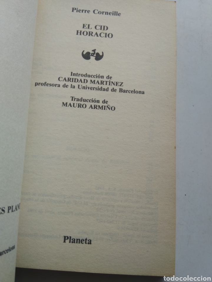 Libros de segunda mano: EL CID/HORACIO/PIERRE CORNEILLE - Foto 2