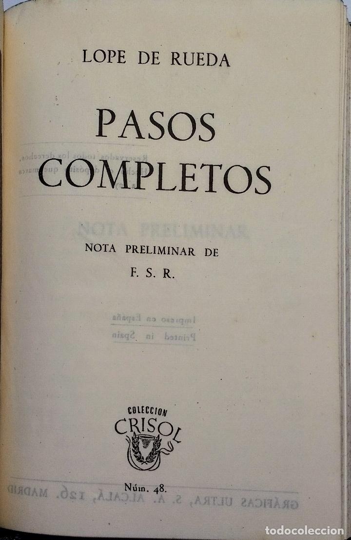 Libros de segunda mano: Pasos completos - RUEDA LOPE DE - Foto 2