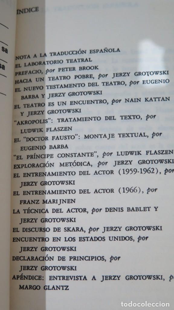Libros de segunda mano: HACIA UN TEATRO POBRE. GROTOWSKI - Foto 2