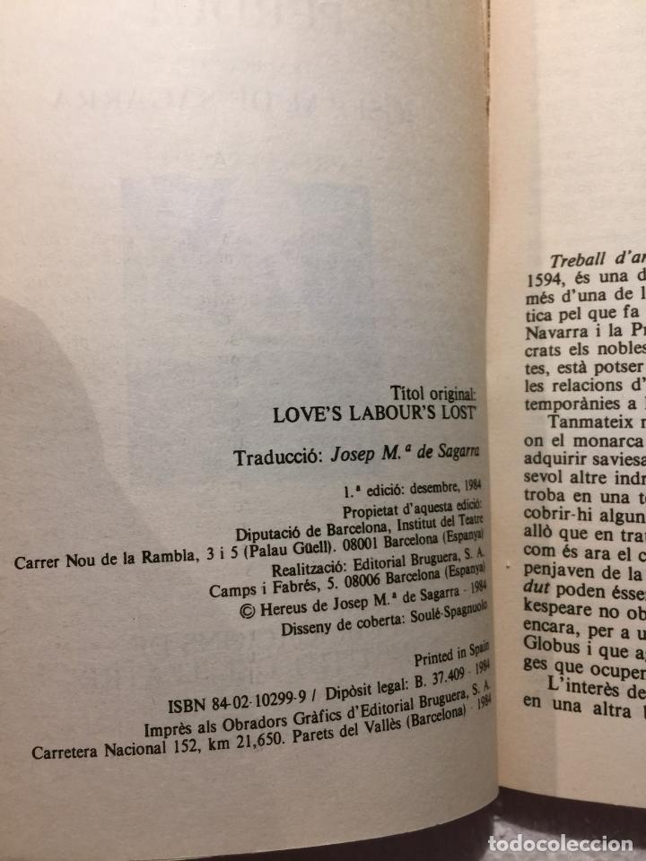 Libros de segunda mano: Treball damor perdut - Shakespeare - Foto 4