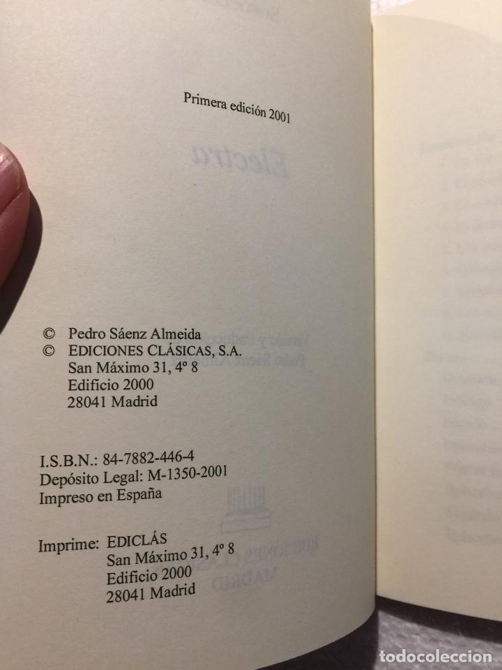 Libros de segunda mano: S&oacute;focles. Electra - Pedro S&aacute;enz Almeida - Foto 3