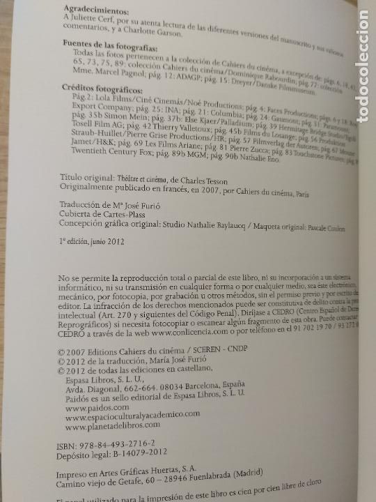 Libros de segunda mano: Teatro y cine. Charles Tesson - Foto 3