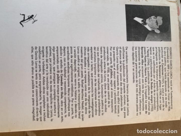 Libros de segunda mano: El p&uacute;blico y comedia sin t&iacute;tulo, de Lorca (Bols, 4) - Foto 4