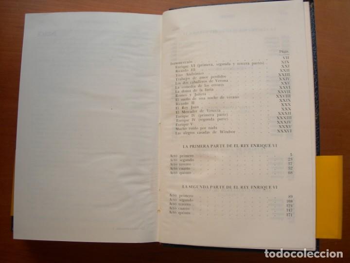 Libros de segunda mano: TEATRO COMPLETO / WILLIAM SHAKESPEARE / 2 TOMOS - Foto 3