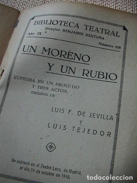 Libros de segunda mano: UN MORENO Y UN RUBIO. - Foto 2