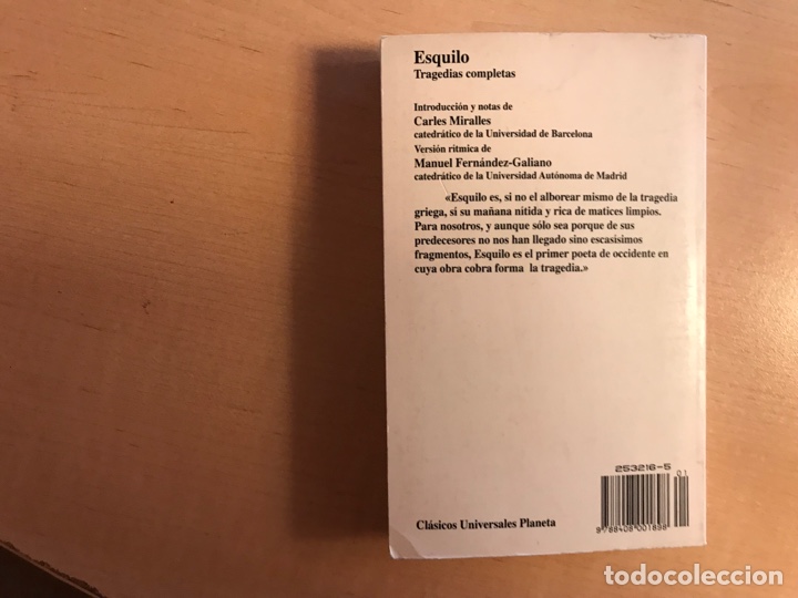 Libros de segunda mano: Esquilo. Tragedias completas. Planeta - Foto 2