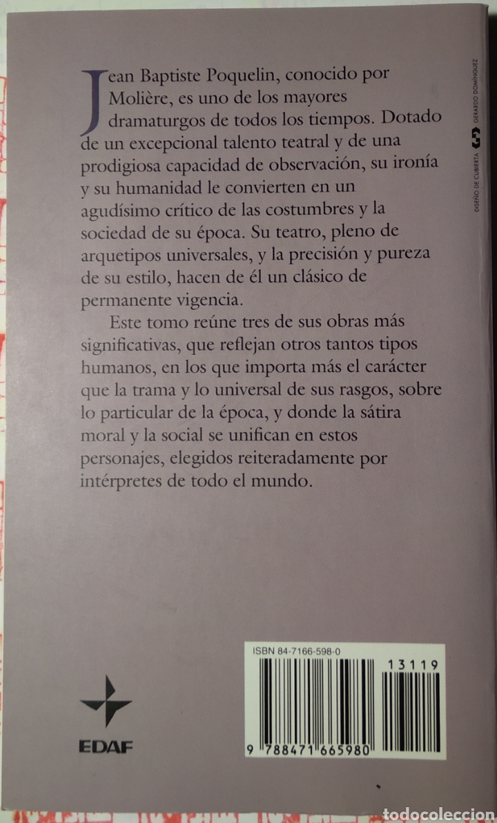Libros de segunda mano: Tartufo El avaro El mis&aacute;ntropo. Moli&egrave;re - Foto 2
