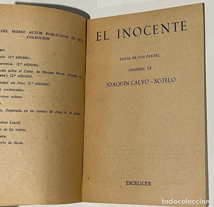 Libros de segunda mano: LIBRO EL INOCENTE DE JOAQUIN CALVO SOTELO - Foto 2