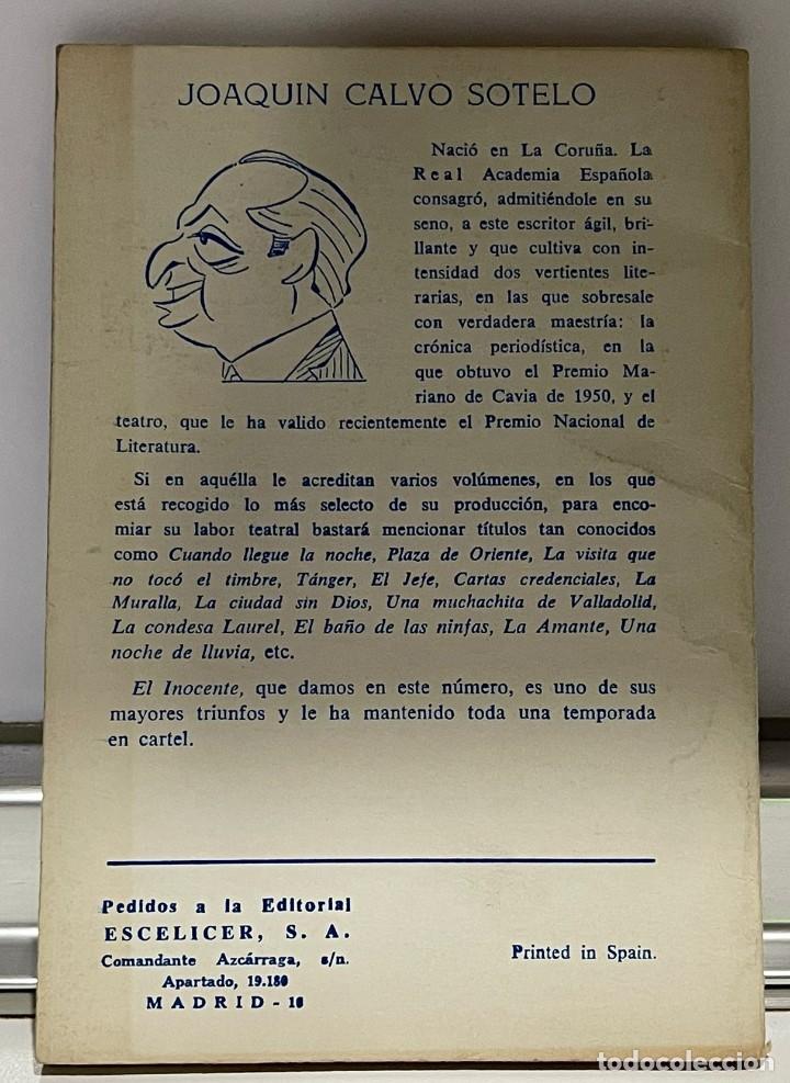 Libros de segunda mano: LIBRO EL INOCENTE DE JOAQUIN CALVO SOTELO - Foto 3