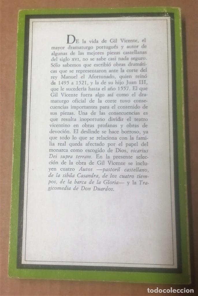 Libros de segunda mano: Teatro Gil Vicente, Taurus, - Foto 3