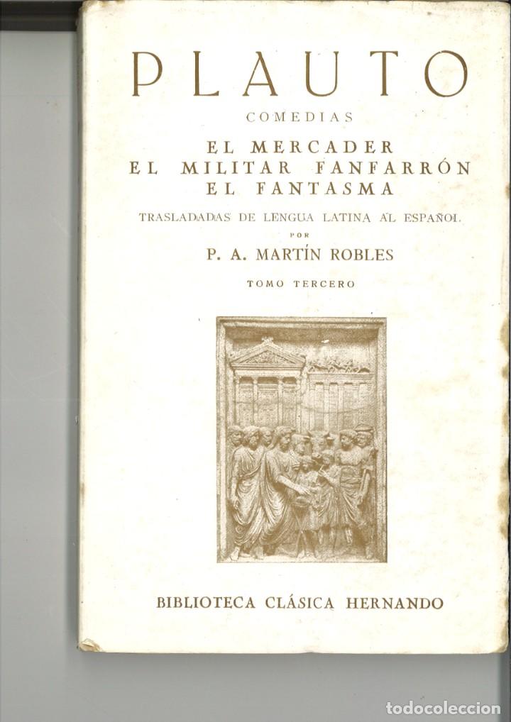 Libros de segunda mano: COMEDIAS. T. MACCIO PLAUTO - Foto 3