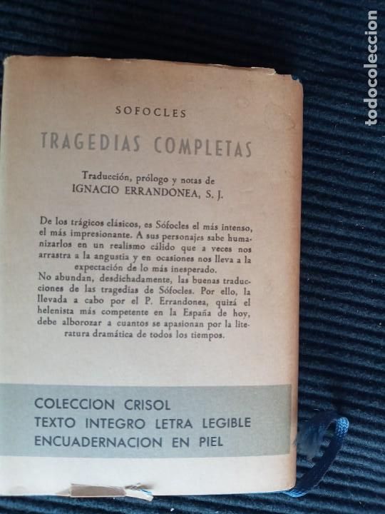 Libros de segunda mano: TRAGEDIAS COMPLETAS. SOFOCLES. AGUILAR 1962. - Foto 2